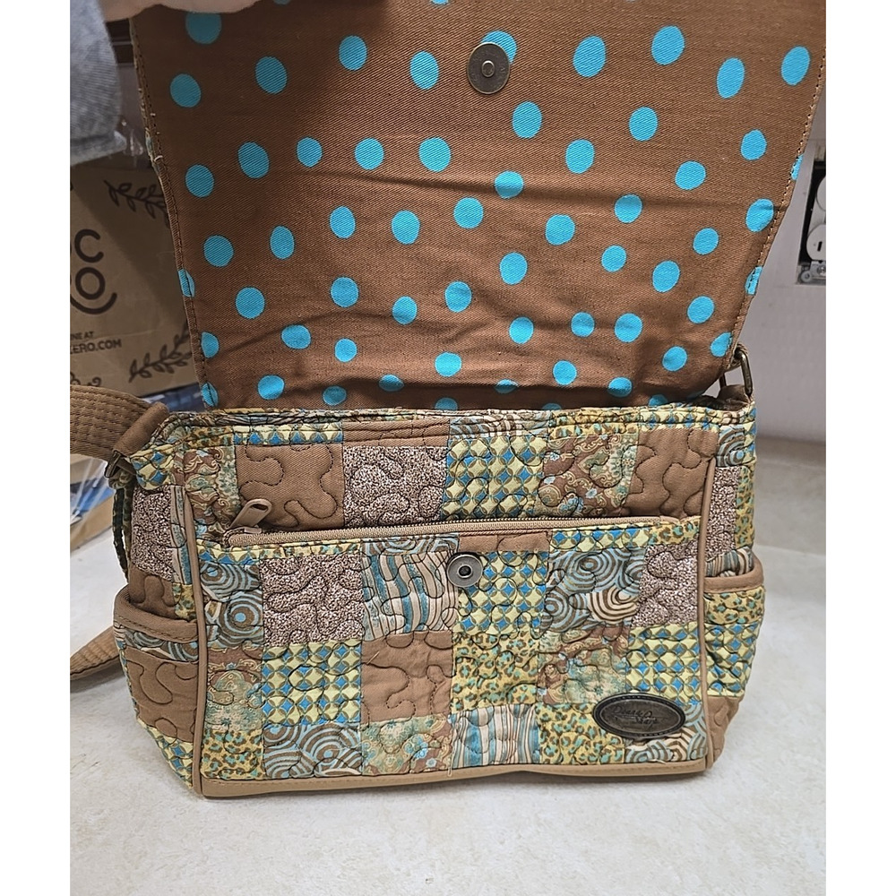 Vtg Donna Sharp Mixed Pattern Patchwork Quilted B… - image 3